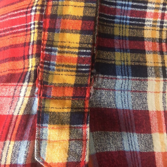 Honey Punch 3/4 Sleeve Fall Colored V-neck 3/4 button down front blouse Size S - Picture 10 of 10